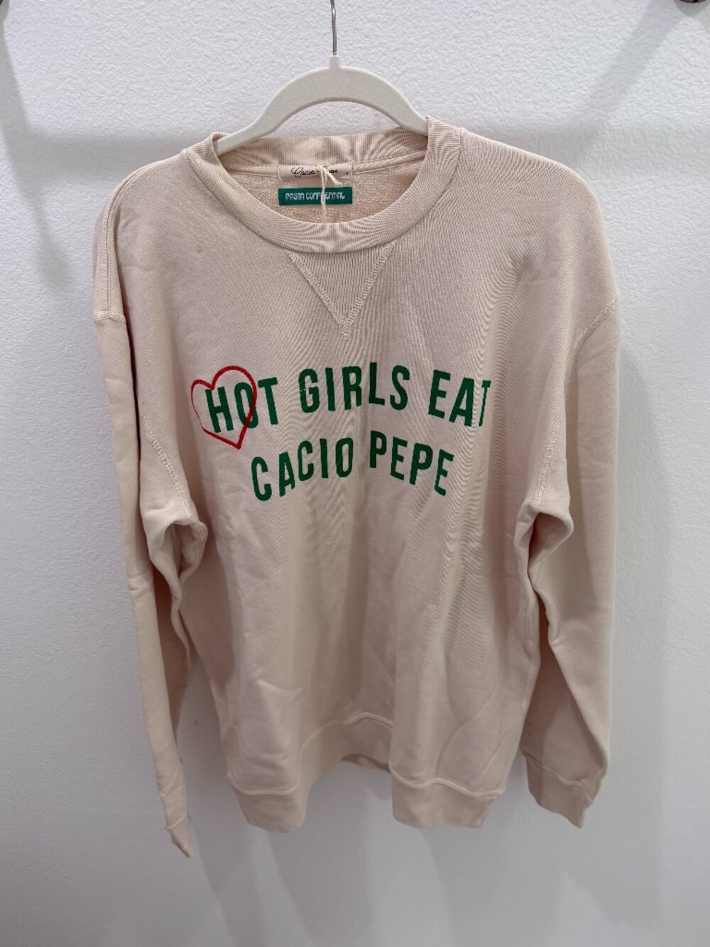 Cacio Pepe x Pasta Confidential Hot Girls Eat Cacio Pepe Sweatshirt Size L